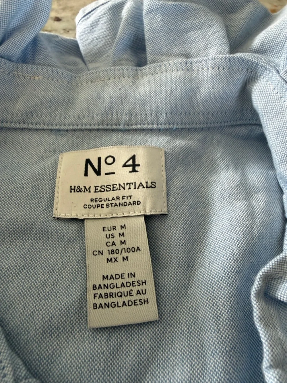 H&M Light Blue Ruffle-Collar Button-Up Blouse - Picture 2 of 2